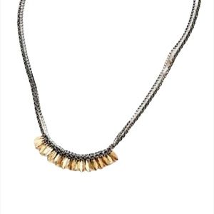 Stella & Dot micro mini Pegasus necklace in gold